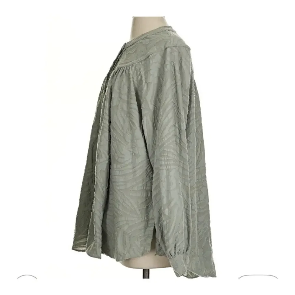 Free People Can't Stop Dreaming Very Oversized Size S Sage Green Tunic Blouse